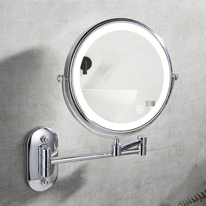 Miroir de maquillage mural grossissant avec éclairage LED