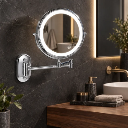 Miroir grossissant double face pour maquillage de précision