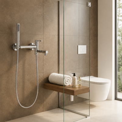 mitigeur-baignoire-et-douche-laiton-chrome-dans-une-douche