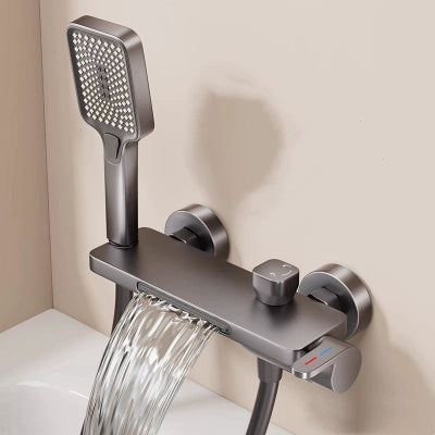 mitigeur baignoire gris canon