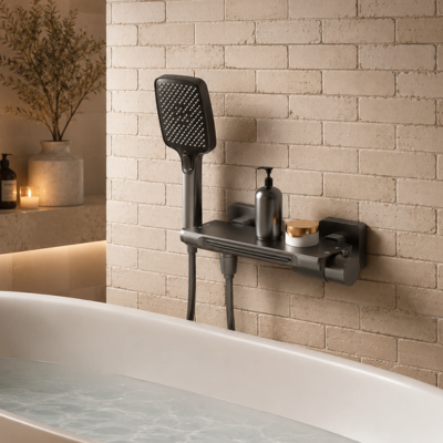 mitigeur-baignoire-gris-sur-mur-beige-en-brique