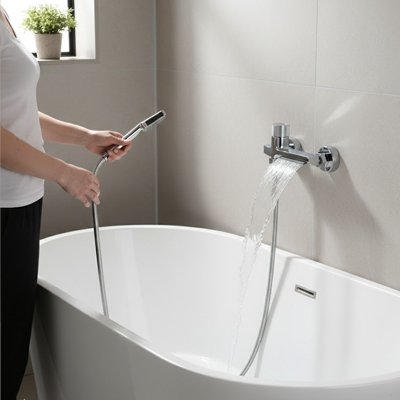 Mitigeur baignoire minimalistes et finitions soignées