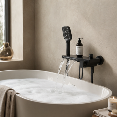 mitigeur-baignoire-noir-a-effet-cascade-relaxant-avec-douchette