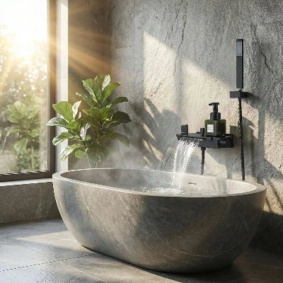 mitigeur-baignoire-noir-sur-un-mur-avec-une-baignoire