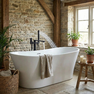 mitigeur-baignoire-sur-baignoire-blanche