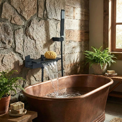 mitigeur-baignoire-sur-un-mur-de-pierre