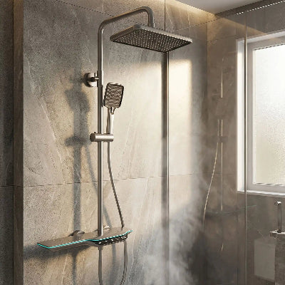 mitigeur douche gris numérique