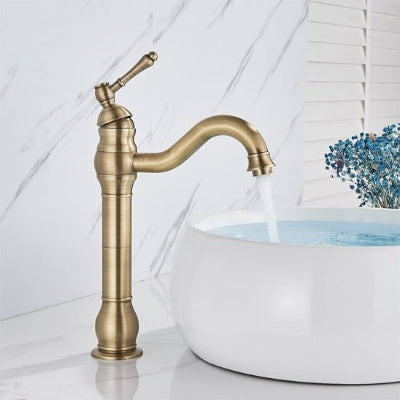 mitigeur lavabo avec poigné levier unique surélevé