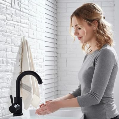 Mitigeur lavabo avec un design épuré et moderne