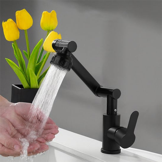 Mitigeur lavabo bras pliable multi-positions permettant d'orienter le jet