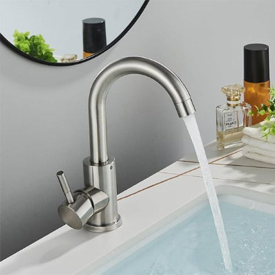 Mitigeur monocommande pour lavabo de salle de bain design élégant