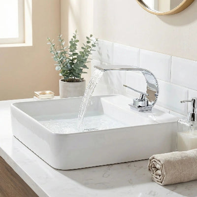 mitigeur-salle-de-bain-effet-d'une-belle-cascade