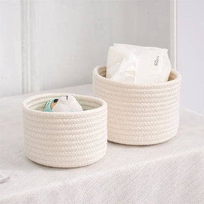 Panier de rangement au design épuré moderne finition cylindrique