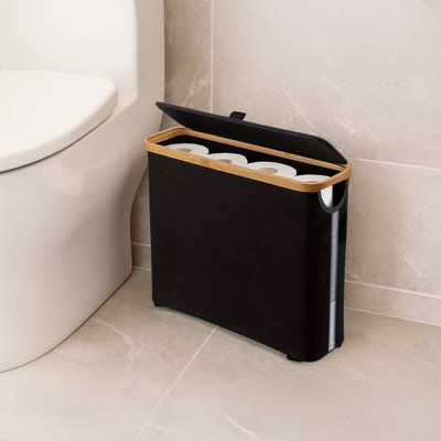 Panier de rangement pouvant accueillir plusieurs rouleaux de papier toilette