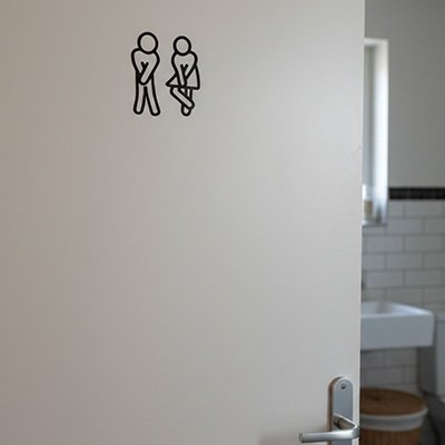 Panneau toilette a fixation murale simple sur porte ou mur