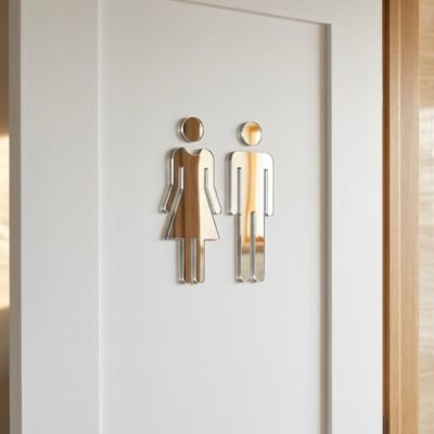 Panneau toilette en métal résistant à l'usure quotidienne