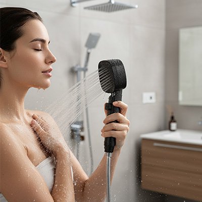 Pommeau de douche noir