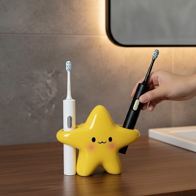 Porte brosse a dent​ a capacité de rangement double