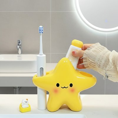 Porte brosse a dent​ au design ludique en forme d'étoile