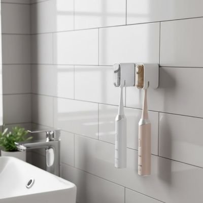 Porte brosse a dent​ avec systeme de drainage integre