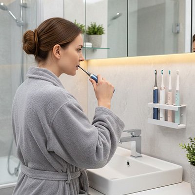 Porte brosse à dent mural robuste et resistant à l'humidite