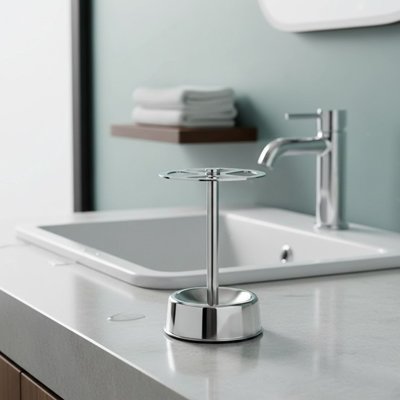 Porte brosse a dent​  silhouette épurée qui s'intègre harmonieusement