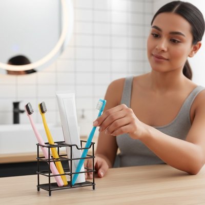Porte-brosse a dents​ format compact optimisant l'espace