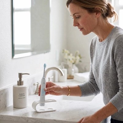 Porte-brosse à dents moderne en plastique résistant à l'humidité