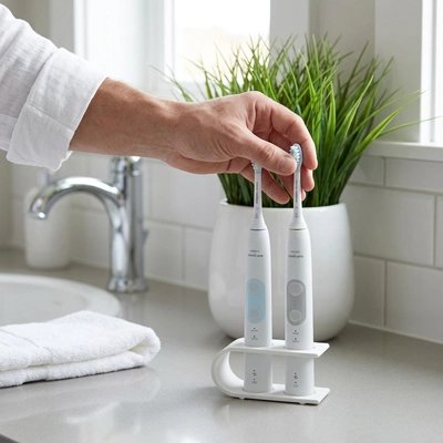 Porte-brosse à dents multifonction avec rangement pour brosses électriques