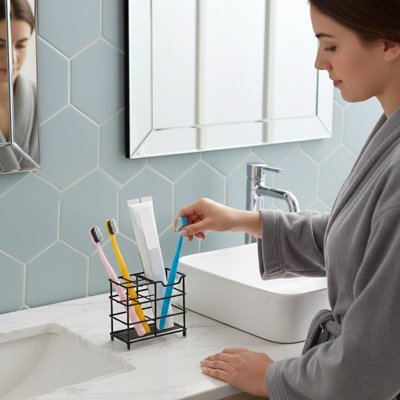 Porte-brosse a dents​ stabilité optimale sur le plan 