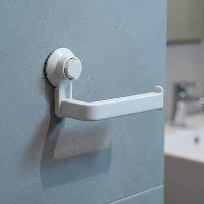Porte papier toilette a fixation par ventouse Installation sans perçage