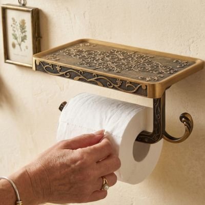 Porte papier toilette a fixation solide permettant une installation durable