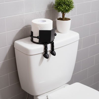 Porte papier toilette adaptée à l'environnement humide