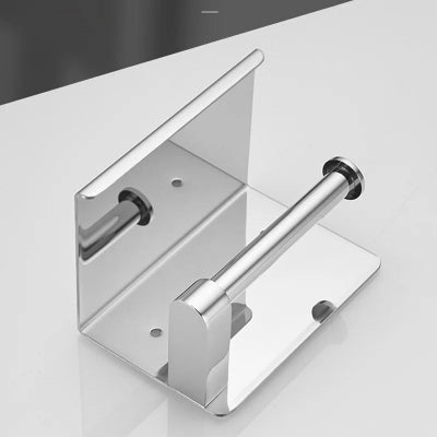 porte papier toilette argent chromé avec tablette