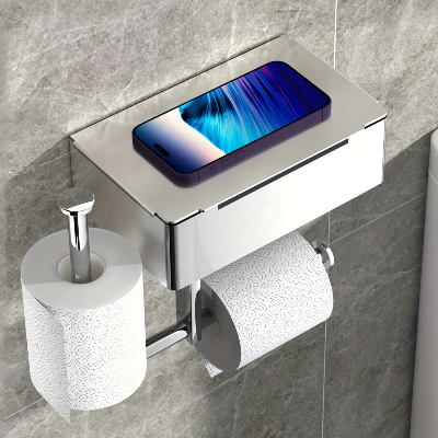 porte papier toilette avec rangement et tablette