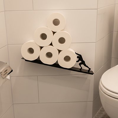 Porte papier toilette avec un effet visuel artistique et original
