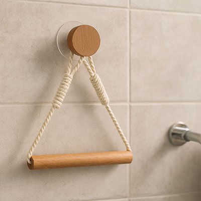 Porte papier toilette compacte idéale pour petites salles de bain