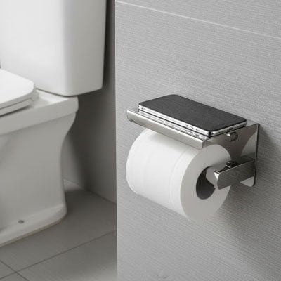 Porte papier toilette Construit en acier inoxydable résistant 