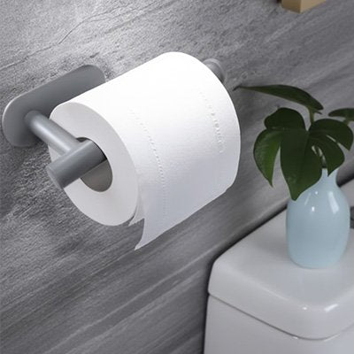 Porte papier toilette de couleur argent brossé