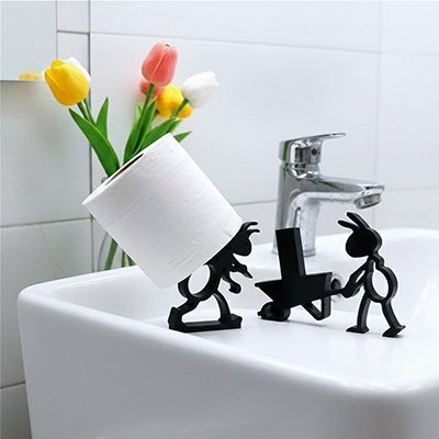 Porte papier toilette de format optimisé occupant peu d'espace 