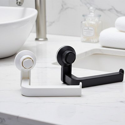 Porte papier toilette disponible en blanc et noir