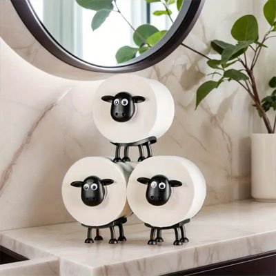 Porte papier toilette fait de matériau résistant garantissant une durabilité 