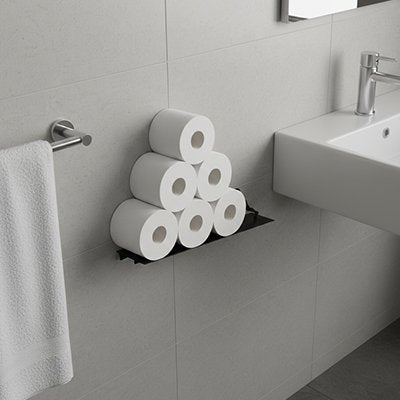 Porte papier toilette fait de matériaux robuste et résistant 