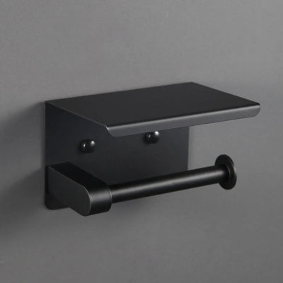 porte papier toilette noir avec petit rangement