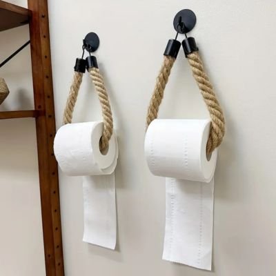 Porte papier toilette pouvant accueillir différents formats de rouleaux standards