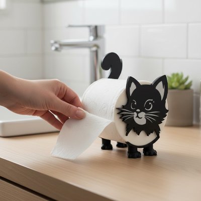 Porte papier toilette qui apporte une note d'originalité