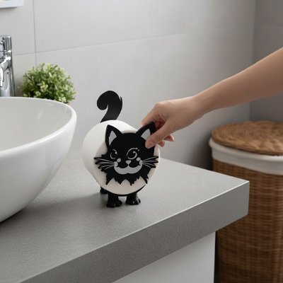 Porte papier toilette robuste adaptée à un usage quotidien