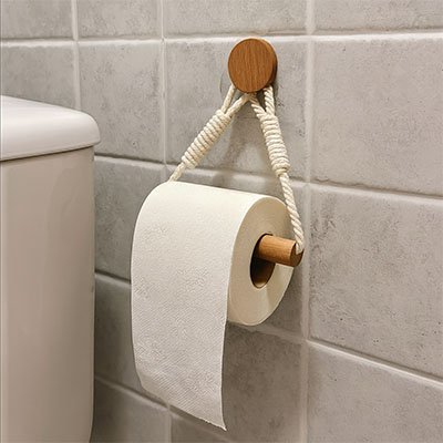 Porte papier toilette suspendu minimaliste flottant au style scandinave épuré