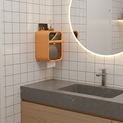 Porte papier toilette utilisable comme petite étagère