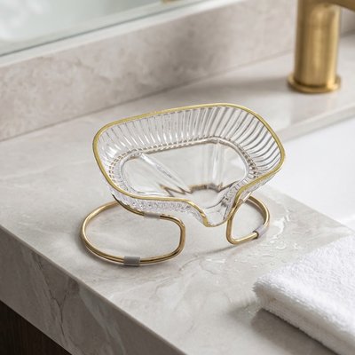 Porte savon à conception sur pieds permettant un drainage optimal